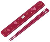 🥢 japanese skater red rabbit blossom chopstick set with case: traditional and stylish dining accessory logo