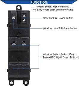 img 3 attached to 🚗 Maстер-переключатель стеклоподъемника Obaee для водителя: совместим с Nissan Titan Crew Cab 2004-2012, Armada 2004-2014, Maxima 2003-2008, Quest 2004-2009, Infiniti G35, QX4 - заменяет 25401-ZT10A 25401ZT10A.
