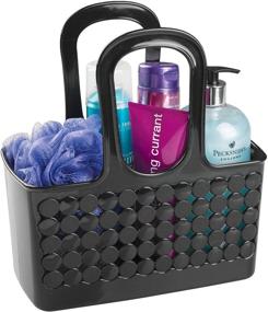 img 3 attached to 🛁 Compact iDesign 79222 Orbz Plastic Bathroom Shower Tote - College Dorm Caddy for Cosmetics & Toiletries - Black