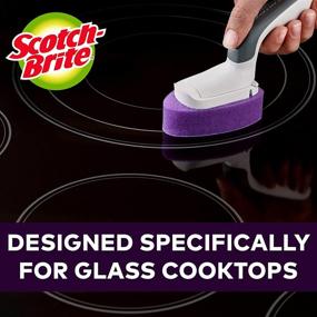 img 2 attached to 🧽 Scotch-Brite Glass Cooktop Wand: Effortless Cleaning with Water, Removes Tough Burnt-On Messes, Includes 1 Wand and 2 Replacement Heads