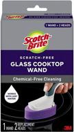 🧽 scotch-brite glass cooktop wand: effortless cleaning with water, removes tough burnt-on messes, includes 1 wand and 2 replacement heads logo