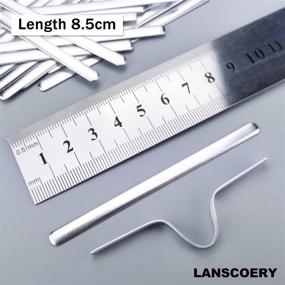 img 3 attached to LANSCOERY Aluminum Nose Bridge Bendable Twist Ties for Handmade DIY Making Accessories - Fixed Nose Strip Shape Nose Wire Clip (50Pcs)