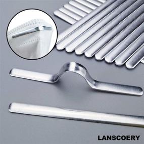 img 1 attached to LANSCOERY Aluminum Nose Bridge Bendable Twist Ties for Handmade DIY Making Accessories - Fixed Nose Strip Shape Nose Wire Clip (50Pcs)