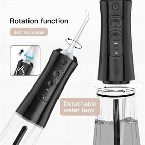 img 1 attached to 🚿 Alinkey Water Flosser Cordless Oral Irrigator: Portable & Rechargeable Teeth Cleaner with DIY Mode, 5 Jet Tips, IPX7 Waterproof - Perfect for Travel, Braces & Bridges Care