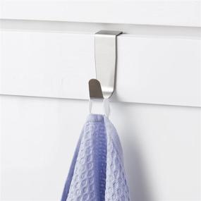 img 2 attached to 🔗 YouCopia Over the Cabinet Door Single Hooks, Silver, Pack of 2, 2 Count