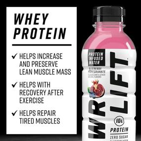 img 1 attached to 🏋️ PWR LIFT Whey Protein Water Sports Drink: Blueberry Pomegranate, Keto, Vitamin B, Electrolytes, Zero Sugar, 16.9 Oz (Pack of 12) - Post-Workout Energy Beverage
