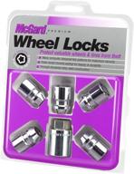 🔒 set of 5 mcgard 24557 chrome cone seat wheel locks, m12 x 1.5 thread size logo