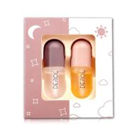 💋 kissio lip plumper set: natural lip care serum for fuller, beautiful lips - day & night hydration, reduces fine lines (2pcs) logo