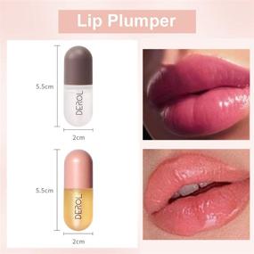 img 1 attached to 💋 KISSIO Lip Plumper Set: Natural Lip Care Serum for Fuller, Beautiful Lips - Day & Night Hydration, Reduces Fine Lines (2PCS)