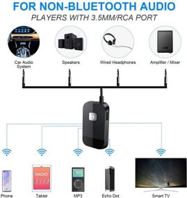 img 2 attached to 🎧 Friencity Bluetooth 5.0 Receiver: Wireless Audio Adapter for Car, Home Stereo, and Headphones with A2DP Hi-Fi Music Streaming and 16-Hour Battery Life