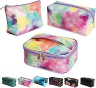 💄 3-piece makeup bag set: portable cosmetic storage organizer for women and girls - cute, waterproof, and multifunctional toiletry bags logo