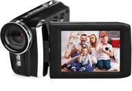 📷 vmotal hd 1080p 12.0mp video camera camcorder - 2.8 inch lcd, 270 degrees rotatable screen, 8x digital zoom, youtube vlogging camera with rechargeable battery (black) logo