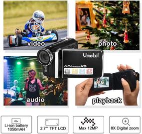 img 3 attached to 📷 VMotal HD 1080P 12.0MP Video Camera Camcorder - 2.8 Inch LCD, 270 Degrees Rotatable Screen, 8X Digital Zoom, YouTube Vlogging Camera with Rechargeable Battery (Black)