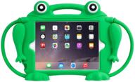 🐸 chin fai shockproof silicone handle stand protective cover for apple ipad mini 1/2/3/4/5 - eye popping frog design (green) logo