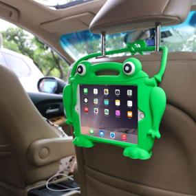 img 1 attached to 🐸 Chin Fai Shockproof Silicone Handle Stand Protective Cover for Apple iPad Mini 1/2/3/4/5 - Eye Popping Frog Design (Green)