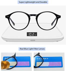img 1 attached to 👓 COASION Vintage Round Blue Light Blocking Glasses for Women and Men - Anti Blue Ray Computer Game Eyeglasses