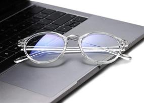 img 3 attached to 👓 COASION Vintage Round Blue Light Blocking Glasses for Women and Men - Anti Blue Ray Computer Game Eyeglasses
