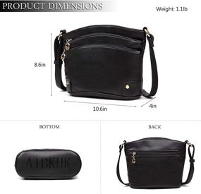 img 3 attached to Genuine Leather Crossbody Shoulder Handbag for Women - Handbags & Wallets