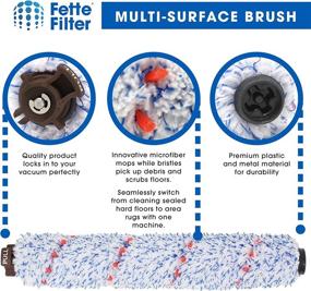 img 1 attached to 🔍 Fette Filter - Compatible Brush Roll for Bissell 1868 and 1866 Vacuum Filter. Part # 1608683,160-8683, 1608684. Crosswave Compatible. (Combo Pack)