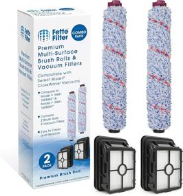 img 4 attached to 🔍 Fette Filter - Compatible Brush Roll for Bissell 1868 and 1866 Vacuum Filter. Part # 1608683,160-8683, 1608684. Crosswave Compatible. (Combo Pack)