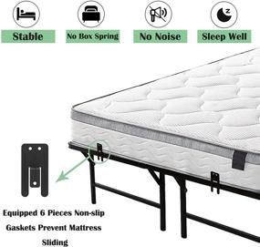 img 1 attached to 🛏️ Tooyyer Elite 14" Metal Full Bed Frame: Foldable Platform with 3500lbs Weight Capacity & 13" Underbed Storage - Easy Assembly, No Box Spring Required!