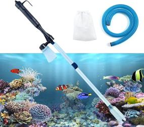 img 4 attached to Electric XUYUAN Aquarium Gravel Cleaner Vacuum - Efficient Fish Tank Gravel Cleaning Tool, Automatic Gravel Water Filter Cleaner for Sand Washing and Water Changing, Vacuum Gravel Cleaner for Fish Tank