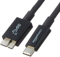 кабель зарядки amazon basics usb type-c в micro-b 3.1 gen2 - 3 фута (0,9 метра) - черный: кабель для быстрой зарядки и передачи данных логотип