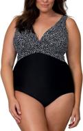 👙 plus size swimsuit for women with tummy control - caribbean sand knotted one piece logo