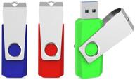 📦 3 пачки 64 гб usb-флешки - aiibe красочные тамбрайвы память-накопитель zip drive usb 2.0 (64 гб, красный/синий/зеленый) логотип