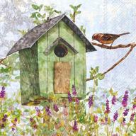 celebrate watercolor luncheon birdhouse 20 count logo