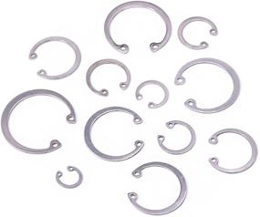 img 1 attached to Hilitchi 200-Piece [15-Size] Internal Circlip Snap 🔒 Retaining Clip Ring Assortment Set - 304 Stainless Steel