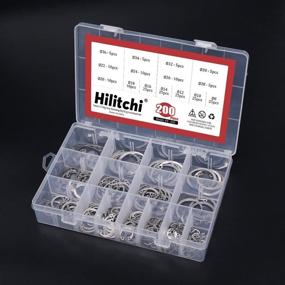 img 2 attached to Hilitchi 200-Piece [15-Size] Internal Circlip Snap 🔒 Retaining Clip Ring Assortment Set - 304 Stainless Steel