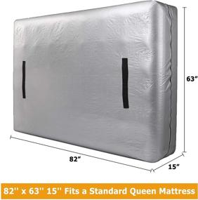 img 1 attached to 🛏️ Four Uncles Heavy-Duty Queen Mattress Bag - Moving & Storage, Reusable Cover with 8 Handles, Double Sliders Zipper for Superior Protection