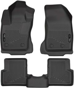 img 4 attached to 🐺 Husky Liners 99081: Premium Black Weatherbeater Floor Mats for 2015-20 Jeep Renegade - Front & 2nd Seat