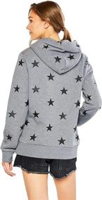 img 2 attached to 🌟 Esstive Women's Ultra Soft Fleece Lightweight Casual Star Printed Active Stylish Pullover Hoodie Sweatshirt - Comfortable & SEO-friendly