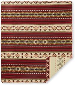 img 3 attached to 🔥 Ecuadane Large Southwestern Woven Blanket: Handcrafted in Ecuador, Cotacachi Fire Design | Size 93" x 82