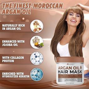 img 3 attached to Bellisso Moroccan Argan Hair Mask