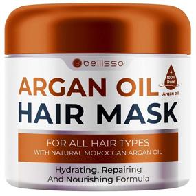 img 4 attached to Bellisso Moroccan Argan Hair Mask