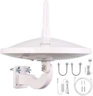 📺 antop dual omnidirectional tv antenna outdoor 65 miles: enhanced signal 720° hdtv antenna with smartpass amplified & 4g lte filter - ufo design at-415b logo