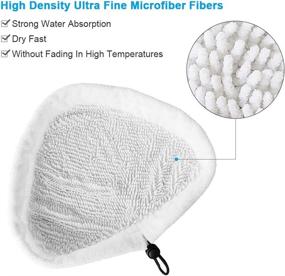 img 2 attached to 🧽 Efficient Reusable Microfiber Steam Mop Pads for Steamboy X5, H2O, and SKG 1500W Mops - Pack of 6