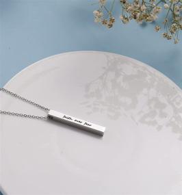 img 2 attached to 🎓 2021 Graduation Gifts for Her: Engraved Bar Necklace, College & High School Inspirational Presents - Best Friend & Daughter's Choice!