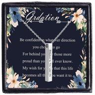 🎓 2021 graduation gifts for her: engraved bar necklace, college & high school inspirational presents - best friend & daughter's choice! logo