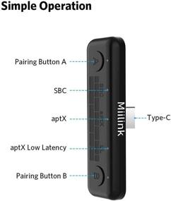 img 3 attached to 1Mii MiiLink Wireless Audio Bluetooth 5.0 Transmitter aptX Low Latency Adapter for Nintendo Switch, PC, PS5, Laptop - Compatible with Bluetooth Headphones, Earbuds, and Speakers