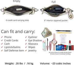 img 2 attached to 👜 Стильная и универсальная сумочка Joy Susan Crossbody Wristlet: идеальный вариант женской сумки и кошелька одного размера
