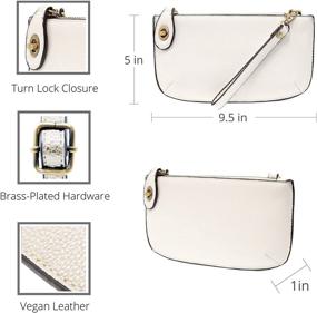 img 3 attached to 👜 Стильная и универсальная сумочка Joy Susan Crossbody Wristlet: идеальный вариант женской сумки и кошелька одного размера