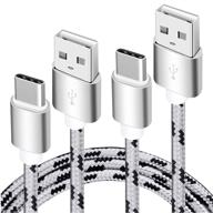 кабель для зарядки google pixel 2: 15ft 2pack usb type c оплетенный шнур для быстрой зарядки samsung galaxy s9/s8 plus/note 8, pixel xl, lg v30/v20/g7/g6/g5 и nintendo switch логотип