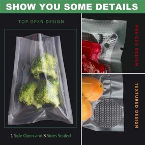 img 3 attached to 🔒 Commercial Grade Vacuum Sealer Bags, 4x6 Inch, Heavy Duty Pre-Cut Design for Heat Seal Food Storage, Smell Proof Bags, 280°F Boilsafe, Freezable, Resizable, Reuseable - Pack of 100