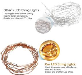 img 2 attached to 🌟 LEDGLE Fairy Lights Battery Operated - 30LEDs-Warm White, Flexible Silver Wire Twinkle Lights for Wedding, Bedroom, Party, Christmas Decorations - 14 Pack String Lights