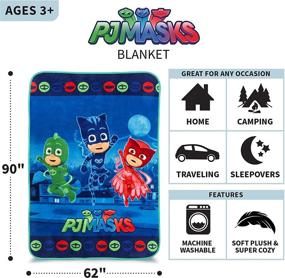 img 2 attached to 🛏️ Super Soft Micro Raschel Blanket, 62 in x 90 in, PJ Masks by Franco Kids Bedding