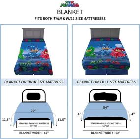 img 1 attached to 🛏️ Super Soft Micro Raschel Blanket, 62 in x 90 in, PJ Masks by Franco Kids Bedding